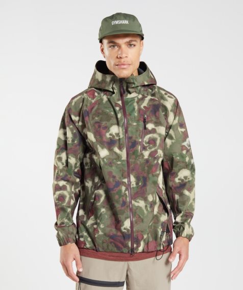 Men's Gymshark Retake Jackets Camo | NZ 2EJKRQ